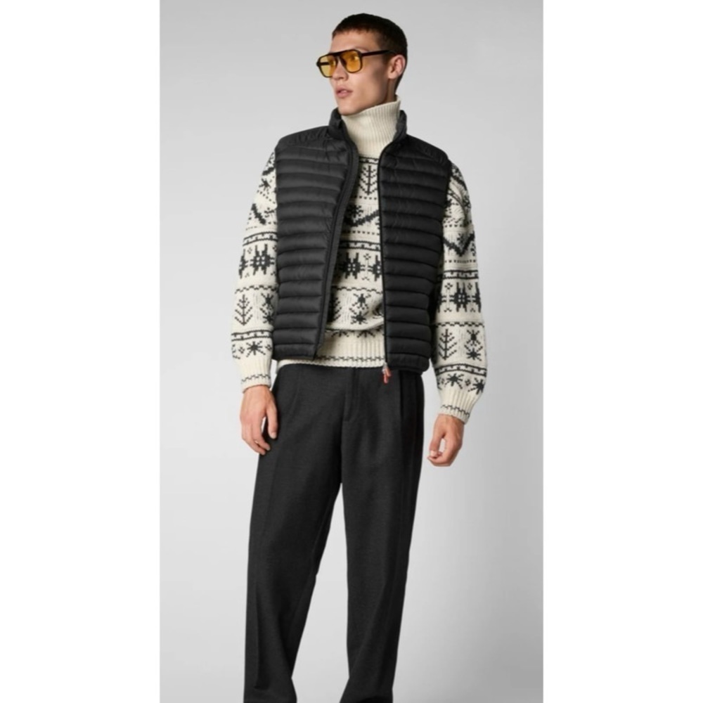 Save the Duck Black Adam Basic Puffer Vest XL